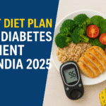 Best Diet Plan for Diabetes Patient in India 2025 – Healthy Indian diabetic diet chart with balanced meals, low sugar foods, and nutritious options