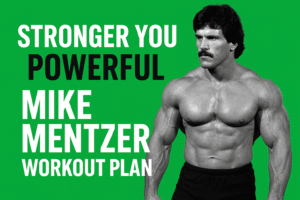 Mike Mentzer workout plan guide showing high-intensity training principles with minimal equipment.